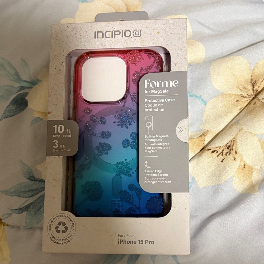 Incipio Forme MagSafe iPhone 15 Pro Case - Blue and Pink